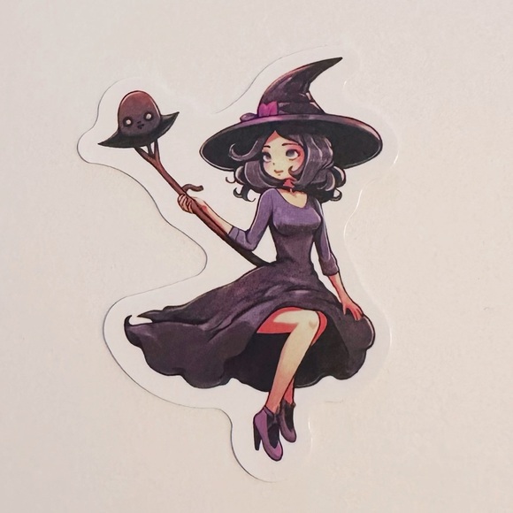 10/$10 Purple Witch Sticker - Picture 1 of 1